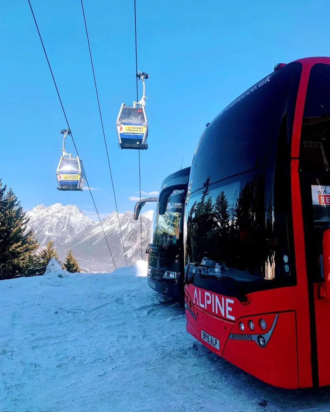 Two Coaches in Snow